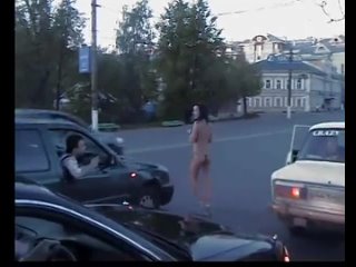 naked girl on the street in kirov